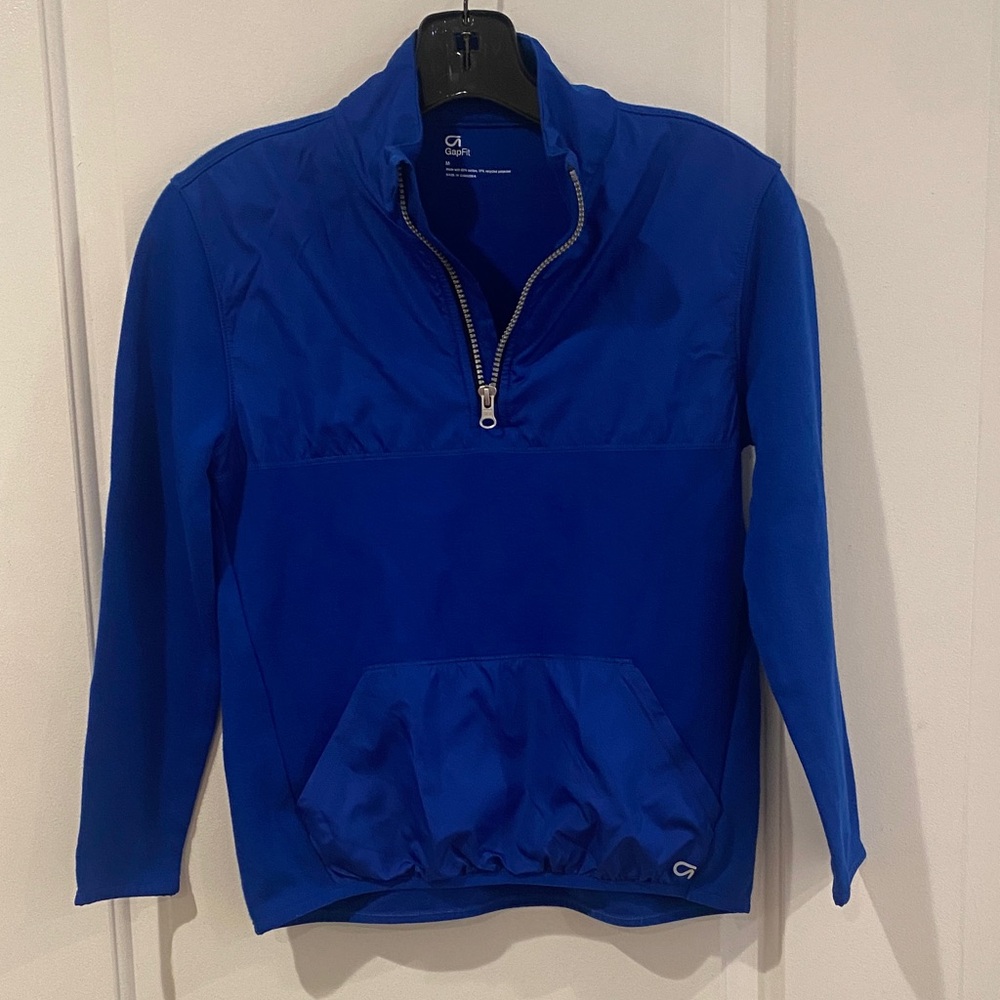GAP Kids Royal Blue Half-Zip Sweatshirt Classic Preppy Style Size Medium